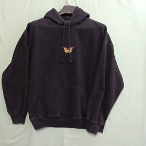Brandy Melville Mens Black Oversized Heavyweight Hoodie Sweatshirt Size XL